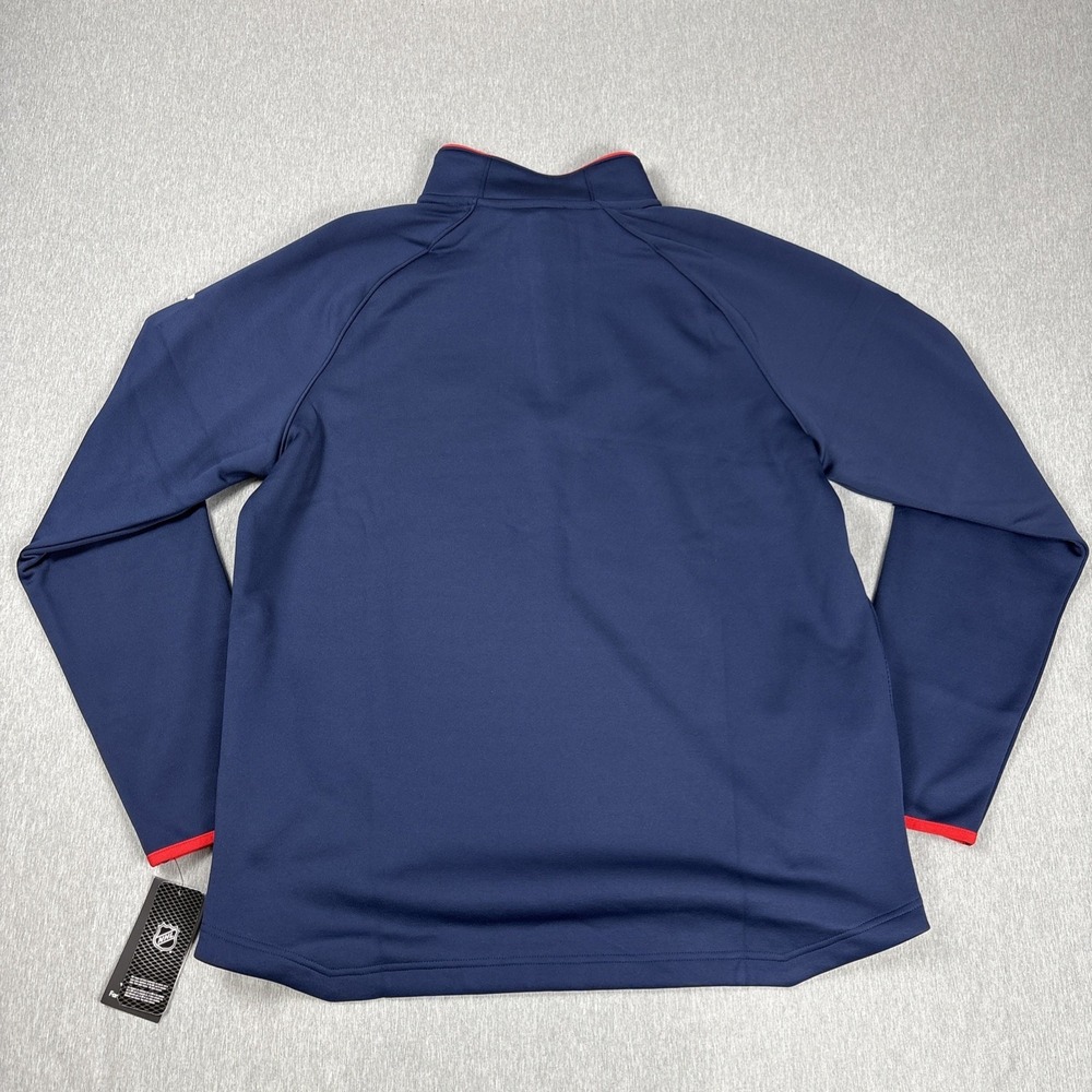 New York Rangers‎ Fanatics Authentic Pro Rink Raglan Quarter-Zip Pullover- Large - Picture 13 of 16